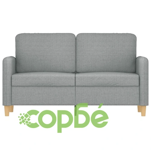 2-местен диван, светлосив, 120 см, плат ➤ топ цена ➤ sorbe.bg