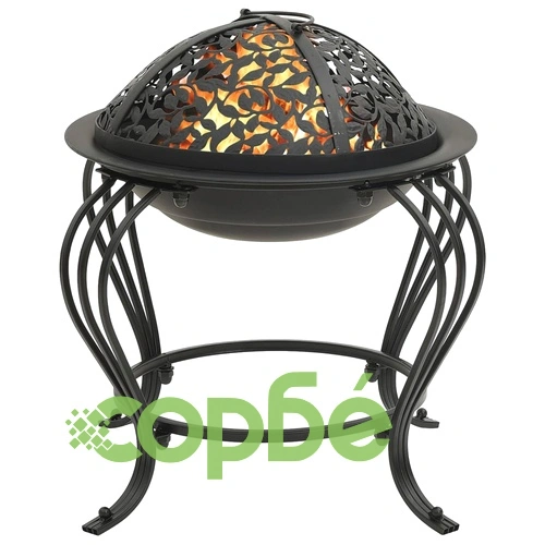 Преносимо огнище с ръжен, 49 см, стомана ➤ топ цена ➤ sorbe.bg