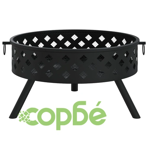 Преносимо огнище с ръжен, 58 см, XXL, стомана ➤ топ цена ➤ sorbe.bg