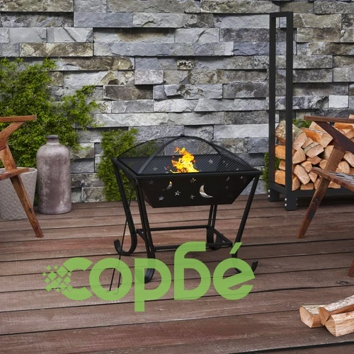 Преносимо огнище с ръжен, 50 см, XXL, стомана ➤ топ цена ➤ sorbe.bg