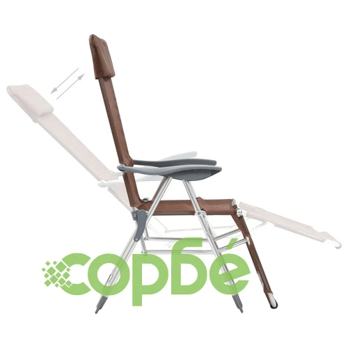 Сгъваеми къмпинг столове с опори за крака 2 бр кафяви textilene ➤ топ цена ➤ sorbe.bg