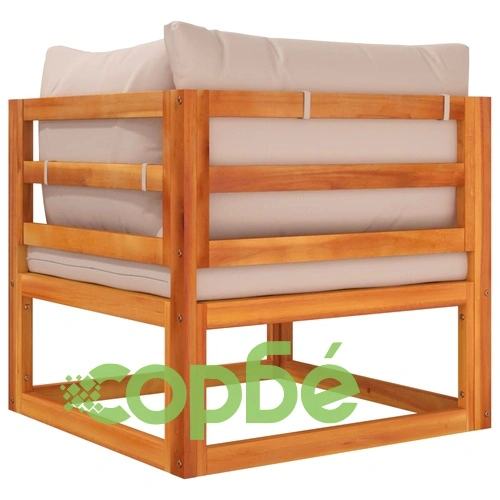 Градински комплект дивани с възглавници от 2 части акация масив ➤ топ цена ➤ sorbe.bg