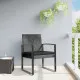 Градински трапезни столове 2 бр тъмносиви PP ратан