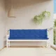 Възглавници за градински пейки 2 бр синьо 200x50x7 см плат
