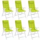 Възглавници за столове с облегалка 6 бр яркозелени Оксфорд плат
