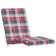 Възглавници за столове шезлонги 2 бр червено каре Оксфорд плат
