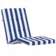Възглавници за столове шезлонги 2 бр синьо-бели Оксфорд плат