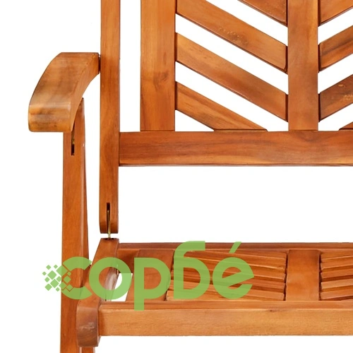 Накланящи се градински столове, 3 бр, акация масив ➤ топ цена ➤ sorbe.bg