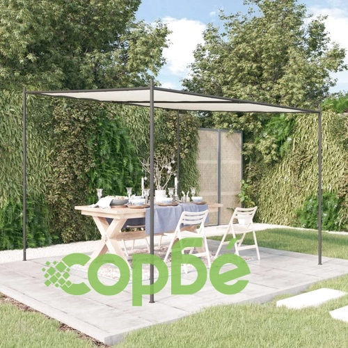 Шатра, бяла, 3x3 м, 180 г/м², плат и стомана ➤ топ цена ➤ sorbe.bg
