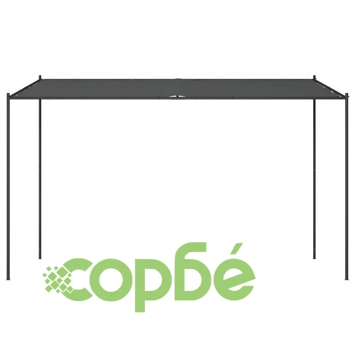 Шатра, антрацит, 4x4 м, 180 г/м², плат и стомана ➤ топ цена ➤ sorbe.bg