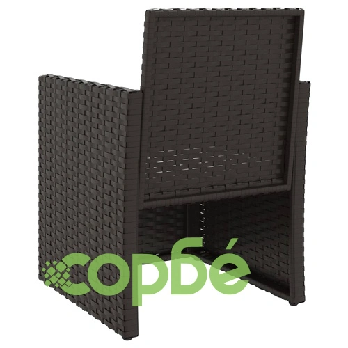 Градински фотьойл с възглавница, черен, полиратан ➤ топ цена ➤ sorbe.bg