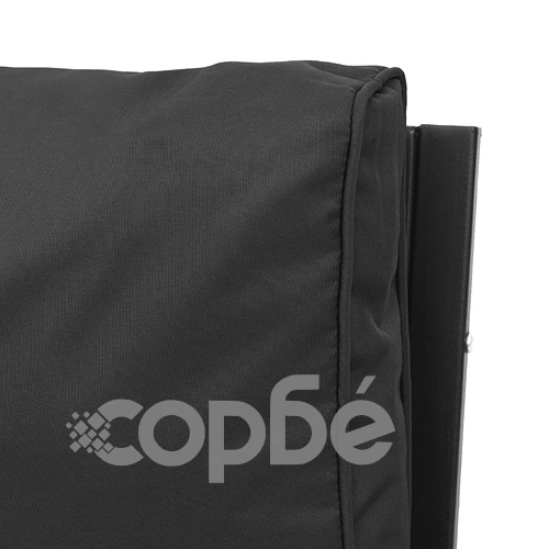 Градински стол със сиви възглавници 76x76x79 см стомана ➤ топ цена ➤ sorbe.bg