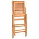 Сгъваеми градински столове, 2 бр, 47x62x90 см, тик масив