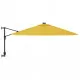 Стенен чадър с LED светлини, жълт, 290 см