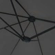Чадър с двоен покрив и LED светлини, антрацит, 449x265 см