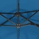 Градински чадър с двоен покрив и LED, лазурносин, 316x145 см