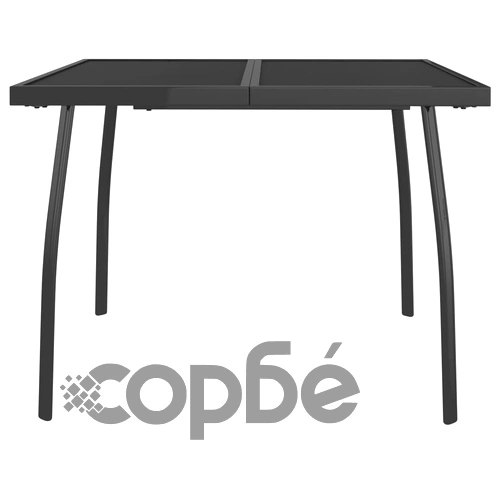 Градинска маса антрацит 100x100x72 cм стомана мрежа ➤ топ цена ➤ sorbe.bg