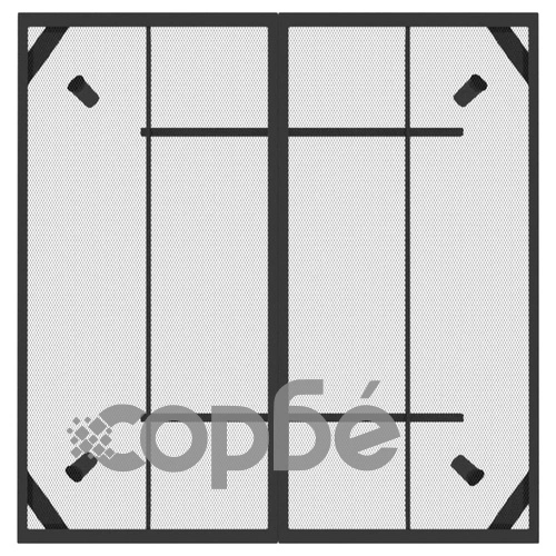 Градинска маса антрацит 100x100x72 cм стомана мрежа ➤ топ цена ➤ sorbe.bg