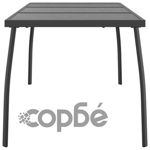 Градинска маса антрацит 165x80x72 cм стомана мрежа ➤ топ цена ➤ sorbe.bg