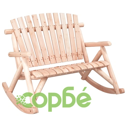 2-местна градинска пейка люлка 123x96x102 см масивен смърч ➤ топ цена ➤ sorbe.bg