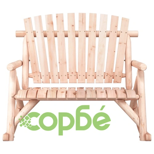 2-местна градинска пейка люлка 123x96x102 см масивен смърч ➤ топ цена ➤ sorbe.bg