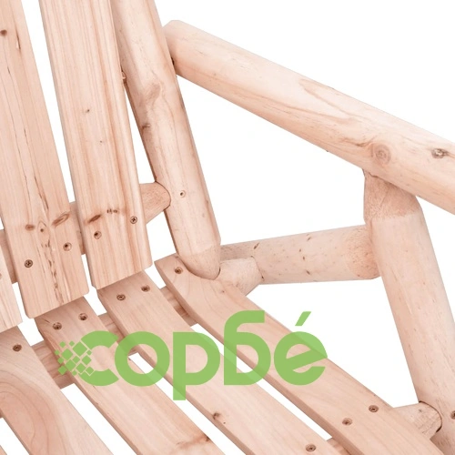 2-местна градинска пейка люлка 123x96x102 см масивен смърч ➤ топ цена ➤ sorbe.bg