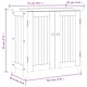 Градински шкаф 75x35x70 см масивна акация