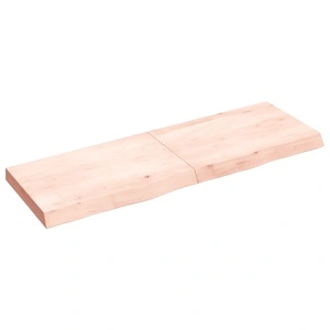 Стенен рафт, 120x40x(2-6) см, необработен масивен дъб
