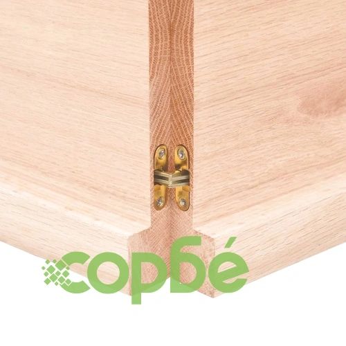 Стенен рафт, 160x40x(2-4) см, необработен масивен дъб ➤ топ цена ➤ sorbe.bg