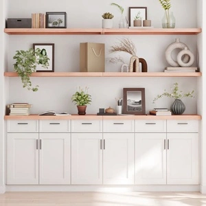 Стенен рафт, 200x40x(2-4) см, необработен масивен дъб