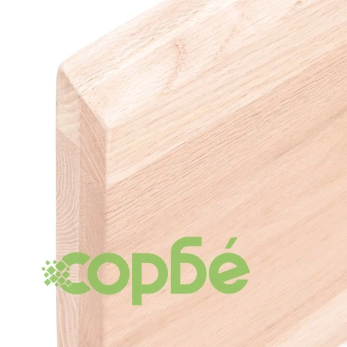 Стенен рафт, 220x40x(2-4) см, необработен масивен дъб ➤ топ цена ➤ sorbe.bg