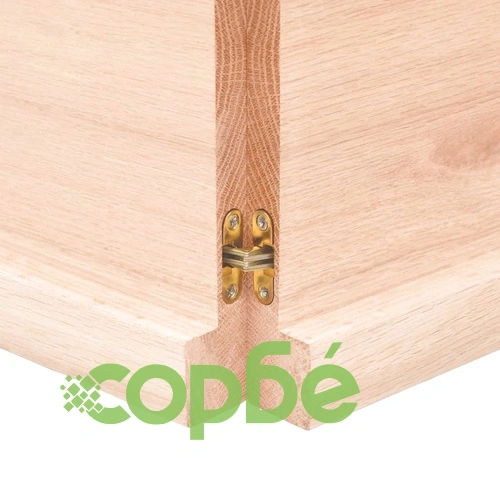 Стенен рафт, 220x60x(2-4) см, необработен масивен дъб ➤ топ цена ➤ sorbe.bg