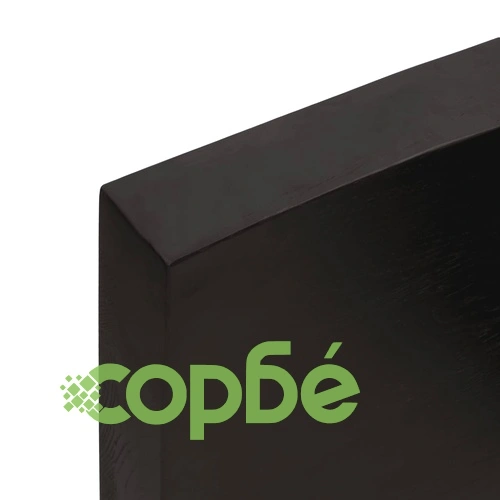 Стенен рафт тъмнокафяв 140x30x(2-6) см обработен масивен дъб ➤ топ цена ➤ sorbe.bg