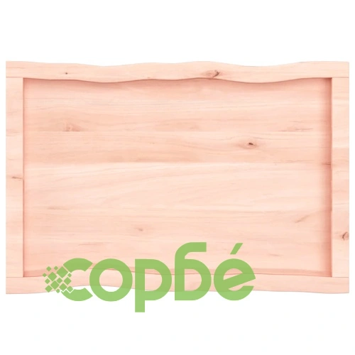 Плот за маса 80x50x(2-6) см необработено масивно дърво жив ръб ➤ топ цена ➤ sorbe.bg