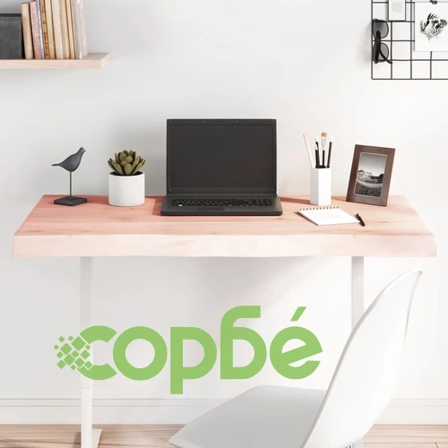 Плот за маса 100x40x(2-6) см необработено масивно дърво жив ръб ➤ топ цена ➤ sorbe.bg