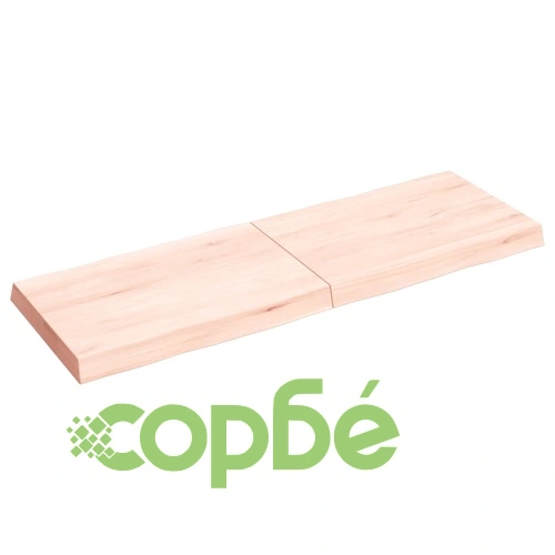 Плот за маса 120x40x(2-6) см необработено масивно дърво жив ръб ➤ топ цена ➤ sorbe.bg