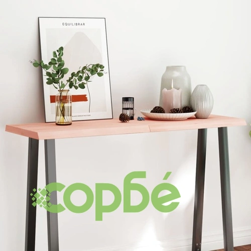 Плот за маса 120x40x(2-6) см необработено масивно дърво жив ръб ➤ топ цена ➤ sorbe.bg