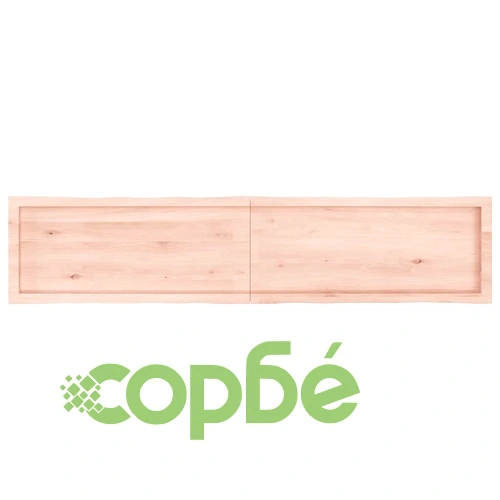 Плот за маса 180x40x(2-6) см необработено масивно дърво жив ръб ➤ топ цена ➤ sorbe.bg