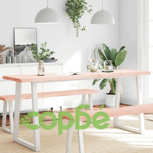 Плот за маса 180x40x(2-6) см необработено масивно дърво жив ръб ➤ топ цена ➤ sorbe.bg