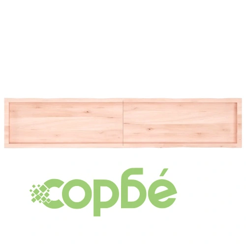 Плот за маса 200x40x(2-4) см необработено масивно дърво жив ръб ➤ топ цена ➤ sorbe.bg