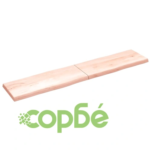 Плот за маса 200x40x(2-6) см необработено масивно дърво жив ръб ➤ топ цена ➤ sorbe.bg