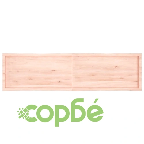 Плот за маса 200x50x(2-6) см необработено масивно дърво жив ръб ➤ топ цена ➤ sorbe.bg