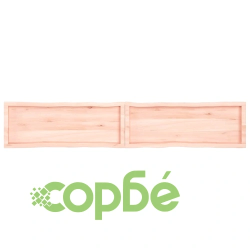 Плот за маса 220x40x(2-4) см необработено масивно дърво жив ръб ➤ топ цена ➤ sorbe.bg