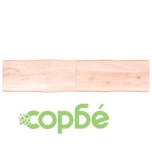Плот за маса 220x50x(2-4) см необработено масивно дърво жив ръб ➤ топ цена ➤ sorbe.bg