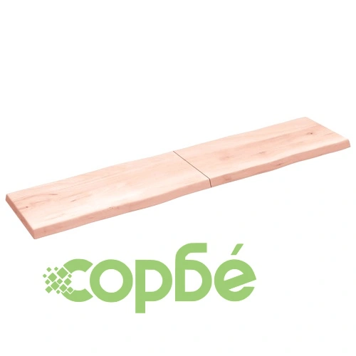Плот за маса 220x50x(2-6) см необработено масивно дърво жив ръб ➤ топ цена ➤ sorbe.bg