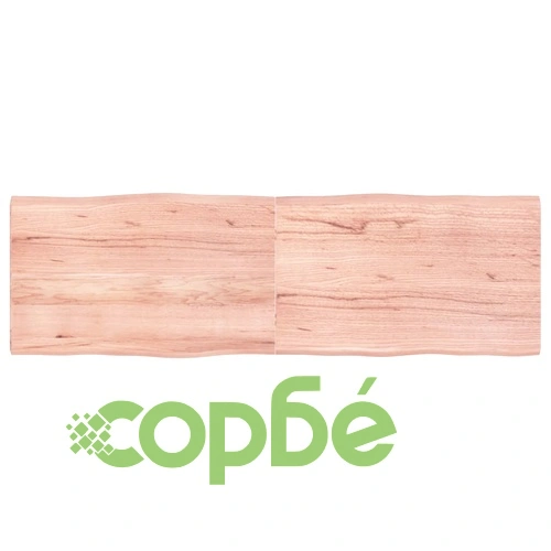 Плот за маса светлокафяв 160x50x(2-4) см обработен масивен дъб ➤ топ цена ➤ sorbe.bg