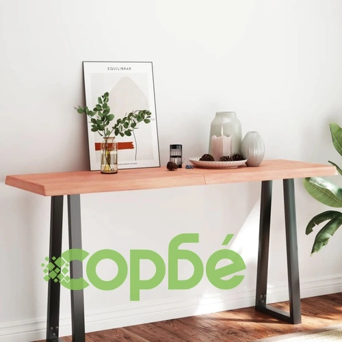 Плот за маса светлокафяв 160x50x(2-6) см обработен масивен дъб ➤ топ цена ➤ sorbe.bg