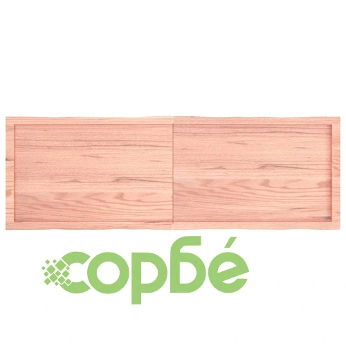 Плот за маса светлокафяв 160x50x(2-6) см обработен масивен дъб ➤ топ цена ➤ sorbe.bg