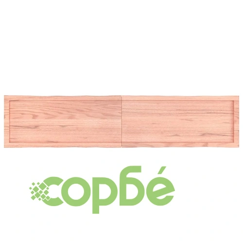 Плот за маса светлокафяв 180x40x(2-6) см обработен масивен дъб ➤ топ цена ➤ sorbe.bg