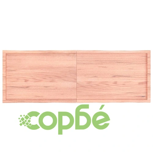 Плот за маса светлокафяв 180x60x(2-4) см обработен масивен дъб ➤ топ цена ➤ sorbe.bg